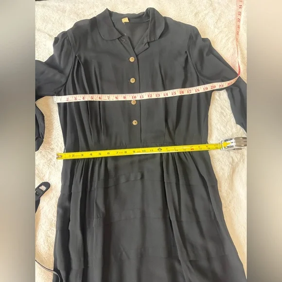 The Perfect Vintage 1940s 50s Little Black Dress VOLUP - Picture 11 of 14